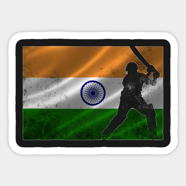 Cricket India Flag Sticker by chimpcountry